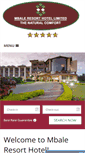 Mobile Screenshot of mbaleresorthotel.com